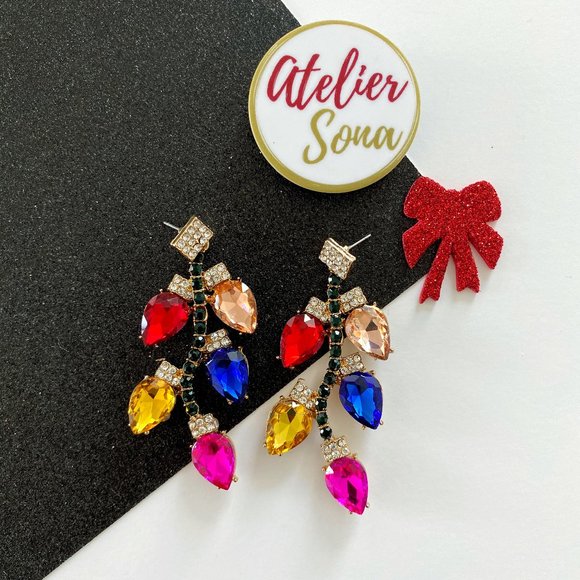 Atelier Sona Jewelry - Christmas Light Bulb Earrings